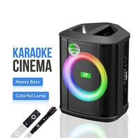 Haut-parleur de karaoké haute puissance DP-899 de 8 pouces avec écran intégral, éclairage LED RGB, subwoofer et télécommande pour appairage TWS – Vente en gros