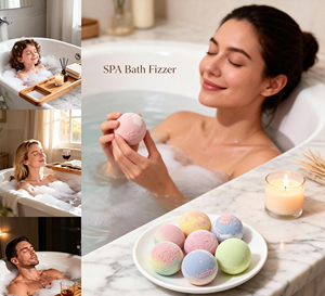Private Label 8pcs <b>Bath</b> Bomb Gift Set Natural Essential Oil Fizzy Spa Basket for Women Mother's Day Birthday Self Care Gift - Product Image 2