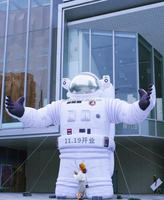 Grande décoration publicitaire extérieure personnalisée astronaute gonflable transparent