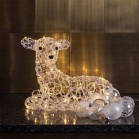 Lampes de jardin d'extérieur N-CONCEPT, sculpture décorative en acrylique LED en forme de renne, lampe de paysage pour cour, patio, pelouse