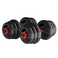Barre de musculation multifonctionnelle PJ pour la maison, haltères réglables de 10 kg, 15 kg, 20 kg, 25 kg, 30 kg, 40 kg