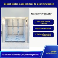 BOKEL Neuer Restaurant- und Hotel-Küchen-Lebensmitteltransportaufzug mit Automatischer Hebefunktion und Traktionsantrieb Modell BKLY-300