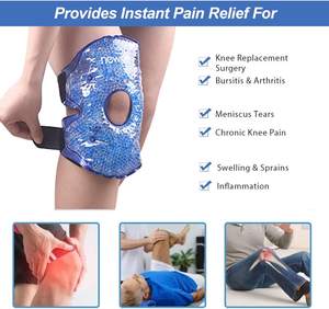 Pembalut Lutut Gel Panas Dingin yang Dapat Digunakan Kembali, Penyangga Lutut Kompresi Gel untuk Nyeri Arthritis - Product Image 6