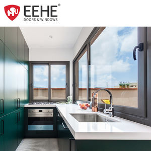 חלון אלומיניום תלת-מסלול eehe עם מסך צר סגסוגת אלומיניום קצה צר חלון הזזה - Product Image 2