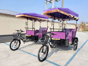 รถสามล้อไฟฟ้าสำหรับนักท่องเที่ยวแบบเงียบ  รองรับการปรับแต่งสีและโลโก้ - Product Image 4