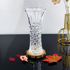 Hoogwaardige, milieuvriendelijke, moderne, decoratieve kristallen slanke glazen vazen, luxe tafelvaas - Product Image 2