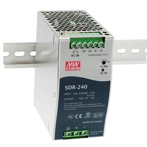 Fuente de Alimentación Mean Well SDR-240 para Riel DIN, 48V 5A, Salida Única, Entrada 100-240VAC, Industrial - Product Image 1