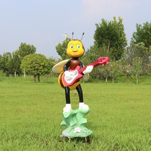 เครื่องประดับตกแต่งสวนรูปการ์ตูนผึ้งรูปปั้นตกแต่งสวนกลางแจ้งเครื่องดนตรีแบบถือ - Product Image 4