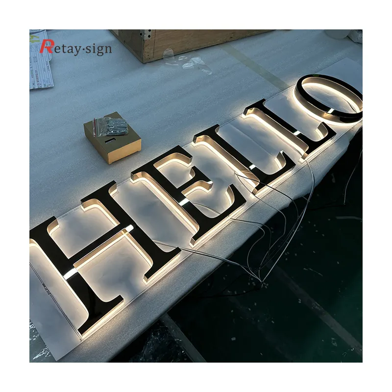 Business outdoor bright open advertising board signs for home store led lighting letters backlit sign