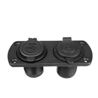 Nouvelle prise électrique ronde pour voiture avec double USB, lumière simple, 3.1A, panneau combiné à deux trous, accessoires automobiles