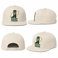 Topi Snapback Label Pribadi Model Flat Bill dengan Patch Sepatu Bot Barat, Siap untuk Toko Suvenir Resort dengan Label Tenun Kustom