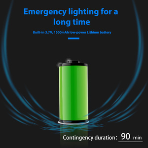 Sản phẩm mới giá rẻ giá 3W 90Min thời gian khẩn cấp Wall Mount sắt ABS trường trong nhà bệnh viện hai đầu dẫn ánh sáng khẩn cấp - Product Image 5