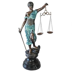 Estatua de la diosa de la <span class=keywords><strong>justicia</strong></span> para mujer, escultura de bronce europeo fundido en caliente, para decoración del hogar - Product Image 3