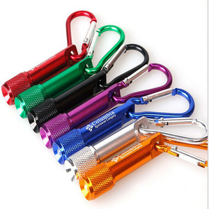 Mini Pocket LED Flashlight with Carabiner for Mountain Climbing Camping Tiny Flash Light Outdoor Adventures Promotional Product