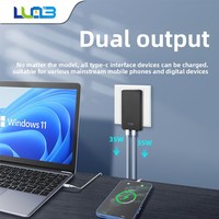 Nouveau chargeur USB Type C double port ultra fin de type AU US EU 65W67W70W GaN à charge rapide avec logo personnalisé
