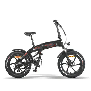 Rodasan จักรยานพับ20นิ้ว, จักรยานไฟฟ้า48V 500W สีดำจักรยานไฟฟ้าพลังงานใหม่