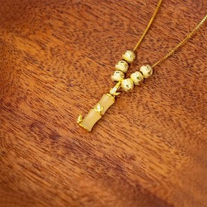 Gold Plated Flower Pendant Necklace Zinc Alloy Clavicle Chain Women's Jewelry Fashion Accessory - Product Image 2