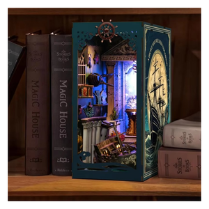 Hamaileon Kit de maison miniature 3D Puzzle Book Nook Décorations d'étagère Cadeaux d'artisanat <span class=keywords><strong>pour</strong></span> adultes et amoureux des livres - Product Image 6