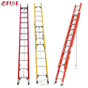 Hoge Kwaliteit Veiligheid Enkelzijdige Verlengladder 18 33 Treden Ladder Antislip 8 M Hoogte Glasvezel Ladder