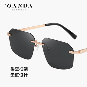 Gafas de Sol Polarizadas Sin Montura DANDA UV400 Rectangulares para Hombre, Modelo JS8573 - Product Image 3