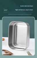 Contenants de stockage alimentaire en acier inoxydable - Ensemble de couvercles en verre résistant à la chaleur pour une préparation des repas sécurisée, idéal pour la cuisine, le bureau et le camping