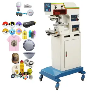 1 Color Pad Printing Machine Sealed Closed Ink Cup Tampon Printer Watch Dial Pen Pneumatic Pad Printers With Shuttle