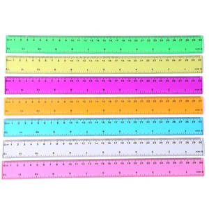 Règle transparente en plastique durable de 30cm pour la <span class=keywords><strong>mesure</strong></span> du <span class=keywords><strong>dessin</strong></span> 5 ensembles de vente en gros d'usine transparente universelle - Product Image 1