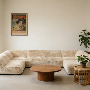 أريكة زاوية على شكل حرف L من قماش البوكليه العصري - أريكة ركنية فاخرة ومريحة لغرفة المعيشة - Product Image 4