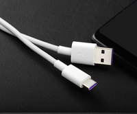 Câble de charge rapide USB-A vers Type-C 5A, câble de données haute vitesse, blindage tressé, cuivre étamé, gaine en PVC pour téléphone, batterie externe, 1 mètre
