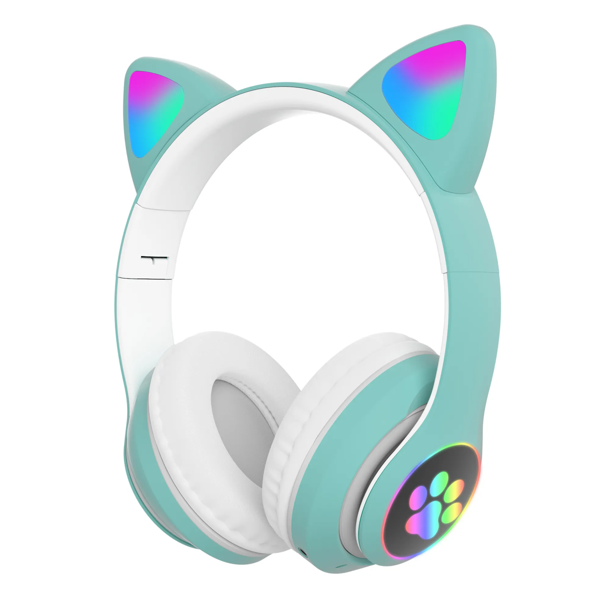 Новый модный стиль милые кошачьи уши беспроводные музыкальные наушники складные наушники
