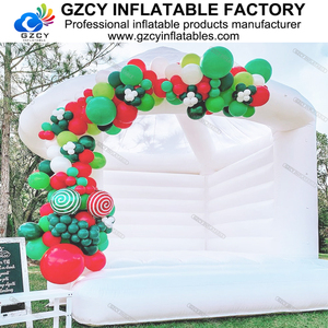 Château <span class=keywords><strong>gonflable</strong></span> blanc, 3 en 1, porte à porte, décoration de fête, château <span class=keywords><strong>gonflable</strong></span> - Product Image 5