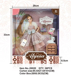 Кукла Аксинни 11,5 дюймов, цельное тело, 9 подвижных суставов, модная кукла для девочек, подарок - Product Image 2