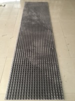 Tapis de sol décoratif rectangulaire moderne 2026 en fausse fourrure de lapin, texturé 3D, antidérapant, pour la maison
