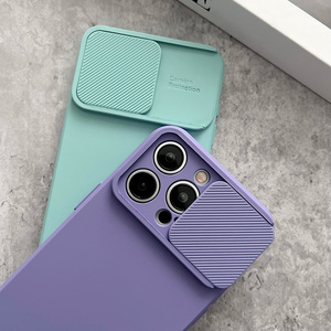 <span class=keywords><strong>Coque</strong></span> de téléphone en <span class=keywords><strong>silicone</strong></span> TPU couleur bonbon avec fenêtre coulissante pour appareil photo pour <span class=keywords><strong>iPhone</strong></span> 17 Pro Max 16 Plus 15 14 13 12 11 - Product Image 4