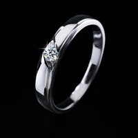 Bague en Moissanite avec Certificat, Couleur D, Plaqué Or Blanc 18K, Argent Sterling S925, pour Demande en Mariage Romantique ou Fiançailles
