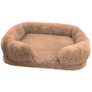 Venta directa de fábrica, cama para mascotas de buena calidad, sofá largo peludo de felpa para invierno, cálido y suave para perros y gatos - Product Image 1