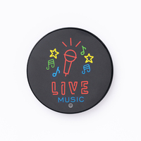 Imán de nevera con caja de luz LED de diseño personalizado, imán redondo creativo para fines promocionales, características personalizadas