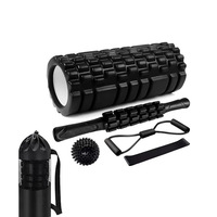 Lot de rouleaux de massage en mousse 6-en-1 personnalisés pour le yoga, bâton de massage musculaire et bande de résistance pour massage des tissus profonds