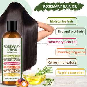 100% Pure Rosemary Oil for Hair Rosemary Hair Oil with Biotin Babata Jojoba Castor Oil Blend for Damaged Hair Moisturize <strong>Scalp</strong> - Product Image 3