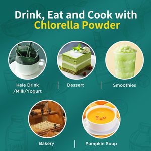 Poudre de chlorella naturelle OEM Protéines et vitamines végétaliennes La poudre de chlorophylle soutient le système immunitaire et la fonction hépatique pour garder la jeunesse - Product Image 4