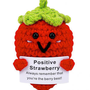 Drôle Mini Positive Potato Cute Crochet Doll avec Positive CardSoft Wool Knitting Toy Decoration Encouragement Support for Gifts - Product Image 1