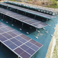 Support de montage de panneau solaire en acier galvanisé à chaud, fournisseur fiable, résistant aux vents de 56 m/s et aux charges de neige de 2,4 kN/m, modèle ZF-G004
