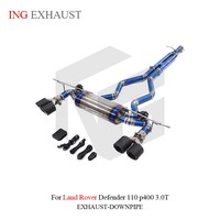 Catback de Performance du système d'échappement en alliage de titane ING pour Land Rover Defender 110 p400 3.0T silencieux avec accessoires de voiture à soupape
