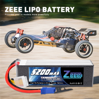 Batterie Lipo Zeee 22.2V 100C 5200mAh avec connecteur EC5, batterie RC pour voiture RC, camion, avion, hélicoptère