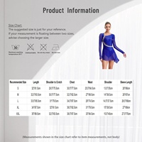 Costume Femme Robe Dancewear pour Lyrical Modern Dance Ice Figure Skating Competition Dance Class Stage Performance