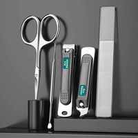 Nouvel ensemble professionnel de coupe-ongles 3-en-1 en acier inoxydable, kit de manucure et pédicure de luxe, coupe-ongles portable et durable avec emballage en boîte