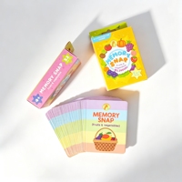 Juego de Tarjetas de Memoria con Palabras de Frutas Personalizadas para Niños Mayores de 3 Años, Tarjetas de Memoria Cognitivas Resistentes al Agua y Duraderas para Niños, Educativas