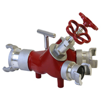 Pembagi Air Aluminium Tipe Guillemin 2 Arah SLfire dengan Katup Gerbang OEM/ODM