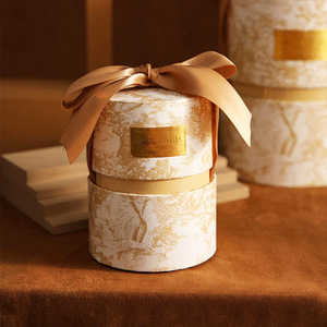 Caja de regalo redonda <span class=keywords><strong>con</strong></span> tubos de papel personalizados para boda, cajas de embalaje para dulces, chocolates, té, café, <span class=keywords><strong>galletas</strong></span>, frascos - Product Image 3