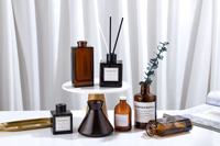Décoration d'intérieur, diffuseurs d'arômes de haute qualité, bouteille en verre de 50 ml, 100 ml, 150 ml, diffuseur de parfum avec bâtonnets, emballage en boîte avec logo